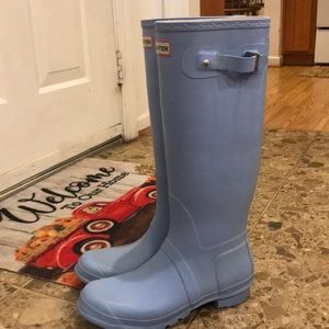 Hunter Tall Boots Light Blue Size 9